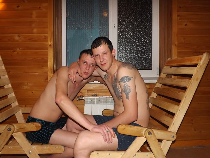 с братишкой в сауне