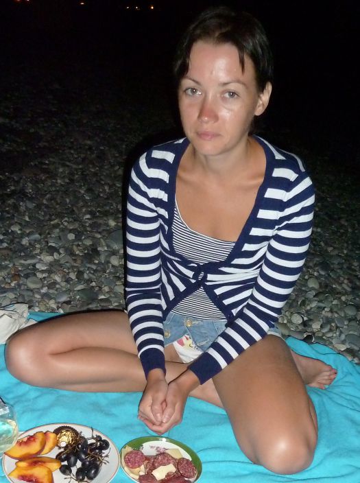 на ночном пляже