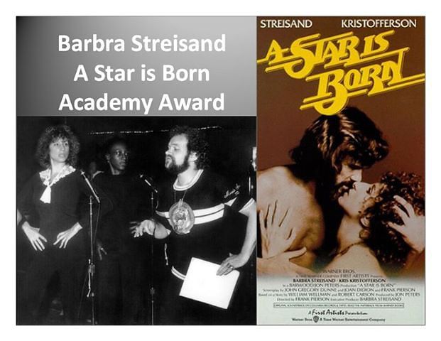Me and Barbra Streisand rehearse the film A STAR IS BORN