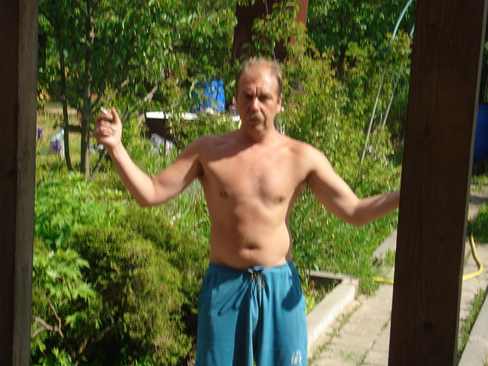 На даче