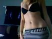 Hot blonde undressing on webcamera