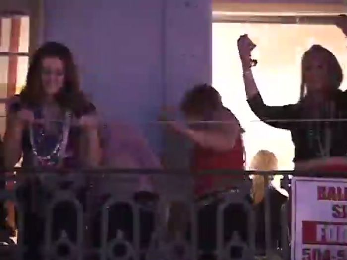 Lacie Cox Cheeky Sprayed By Two Hung Men